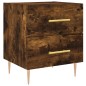 vidaXL Mesita noche 2 uds madera ingeniería roble ahumado 40x35x47,5cm vidaXL Mesita noche 2 uds madera ingeniería roble ahumado 40x35x47,5cm