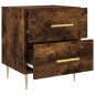vidaXL Mesita noche 2 uds madera ingeniería roble ahumado 40x35x47,5cm vidaXL Mesita noche 2 uds madera ingeniería roble ahumado 40x35x47,5cm