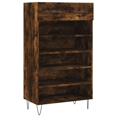 vidaXL Zapatero madera de ingeniería roble ahumado 60x35x105 cm
