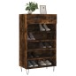 vidaXL Zapatero madera de ingeniería roble ahumado 60x35x105 cm vidaXL Zapatero madera de ingeniería roble ahumado 60x35x105 cm
