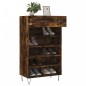 vidaXL Zapatero madera de ingeniería roble ahumado 60x35x105 cm vidaXL Zapatero madera de ingeniería roble ahumado 60x35x105 cm