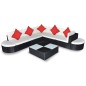 vidaXL Set muebles de jardín 8 piezas y cojines ratán sintético negro vidaXL Set muebles de jardín 8 piezas y cojines ratán sintético negro