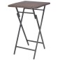 vidaXL Set comedor de jardín plegable 5 pzas poli ratán y acero marrón vidaXL Set comedor de jardín plegable 5 pzas poli ratán y acero marrón