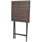 vidaXL Set comedor de jardín plegable 5 pzas poli ratán y acero marrón vidaXL Set comedor de jardín plegable 5 pzas poli ratán y acero marrón
