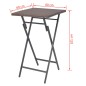 vidaXL Set comedor de jardín plegable 5 pzas poli ratán y acero marrón vidaXL Set comedor de jardín plegable 5 pzas poli ratán y acero marrón