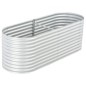 vidaXL Arriate de acero galvanizado plateado 240x80x81 cm vidaXL Arriate de acero galvanizado plateado 240x80x81 cm
