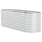 vidaXL Arriate de acero galvanizado plateado 240x80x81 cm vidaXL Arriate de acero galvanizado plateado 240x80x81 cm
