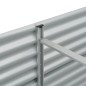 vidaXL Arriate de acero galvanizado plateado 240x80x81 cm vidaXL Arriate de acero galvanizado plateado 240x80x81 cm