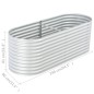vidaXL Arriate de acero galvanizado plateado 240x80x81 cm vidaXL Arriate de acero galvanizado plateado 240x80x81 cm