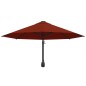 vidaXL Sombrilla de pared con palo de metal terracota 300 cm vidaXL Sombrilla de pared con palo de metal terracota 300 cm