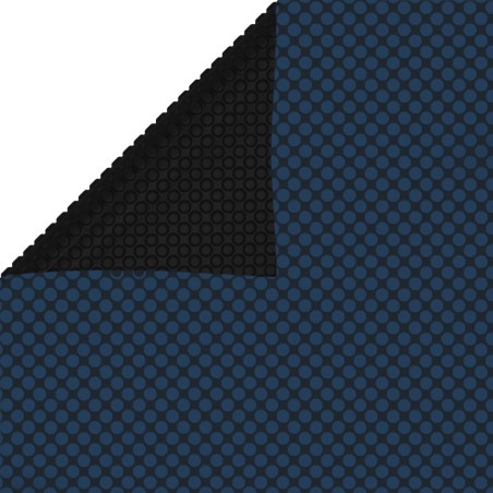 vidaXL Cubierta solar de piscina PE flotante negro y azul 1000x600cm