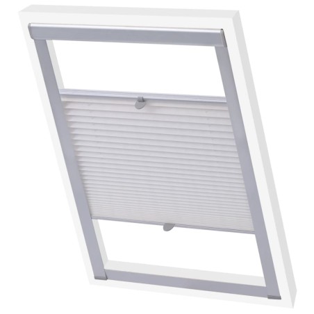 vidaXL Persiana plisada blanca F06 