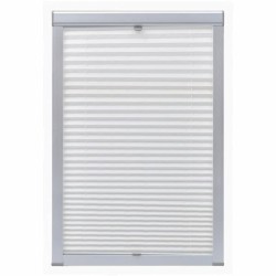vidaXL Persiana plisada blanca F06 