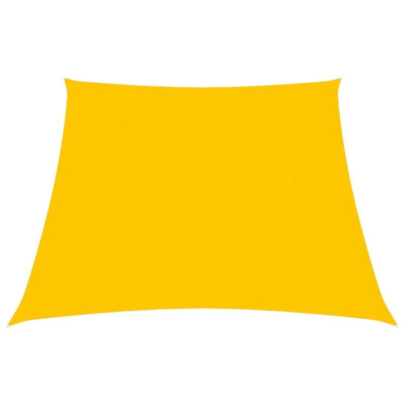 vidaXL Toldo de vela trapezoidal de tela oxford amarillo 3/5x4 m
