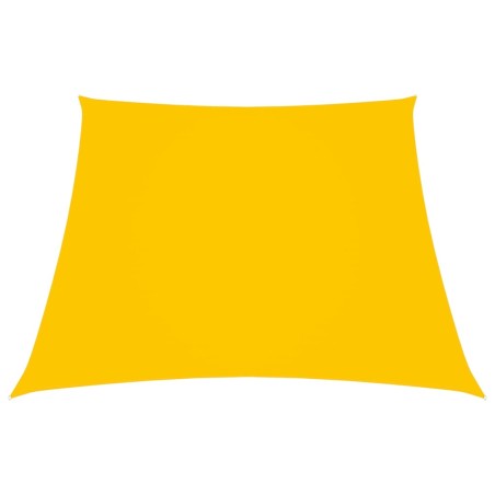 vidaXL Toldo de vela trapezoidal de tela oxford amarillo 3/5x4 m