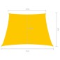 vidaXL Toldo de vela trapezoidal de tela oxford amarillo 3/5x4 m