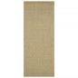 vidaXL Alfombra de sisal natural verde 80x200 cm