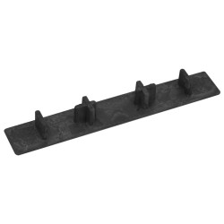 vidaXL Tapas de extremo de plataforma 10 unidades plástico negro