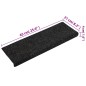 vidaXL Alfombrillas de escalera 5 unidades negro 65x21x4 cm vidaXL Alfombrillas de escalera 5 unidades negro 65x21x4 cm
