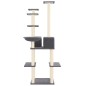 vidaXL Rascador para gatos con postes de sisal gris oscuro 167 cm vidaXL Rascador para gatos con postes de sisal gris oscuro 167 cm