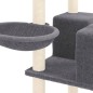 vidaXL Rascador para gatos con postes de sisal gris oscuro 167 cm vidaXL Rascador para gatos con postes de sisal gris oscuro 167 cm