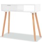 vidaXL Mesa consola de madera maciza de pino blanca 80x30x72 cm  