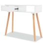 vidaXL Mesa consola de madera maciza de pino blanca 80x30x72 cm  