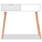 vidaXL Mesa consola de madera maciza de pino blanca 80x30x72 cm  