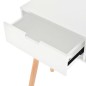vidaXL Mesa consola de madera maciza de pino blanca 80x30x72 cm  