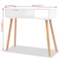 vidaXL Mesa consola de madera maciza de pino blanca 80x30x72 cm  