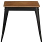 vidaXL Mesa de comedor de madera de acacia maciza y acero 75x75x76 cm vidaXL Mesa de comedor de madera de acacia maciza y acero 75x75x76 cm