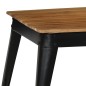 vidaXL Mesa de comedor de madera de acacia maciza y acero 75x75x76 cm vidaXL Mesa de comedor de madera de acacia maciza y acero 75x75x76 cm