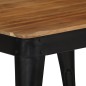 vidaXL Mesa de comedor de madera de acacia maciza y acero 75x75x76 cm vidaXL Mesa de comedor de madera de acacia maciza y acero 75x75x76 cm
