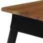 vidaXL Mesa de comedor de madera de acacia maciza y acero 75x75x76 cm vidaXL Mesa de comedor de madera de acacia maciza y acero 75x75x76 cm