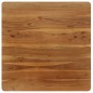 vidaXL Mesa de comedor de madera de acacia maciza y acero 75x75x76 cm vidaXL Mesa de comedor de madera de acacia maciza y acero 75x75x76 cm