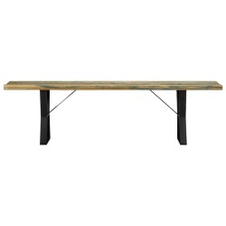 vidaXL Banco de madera maciza reciclada 160 cm