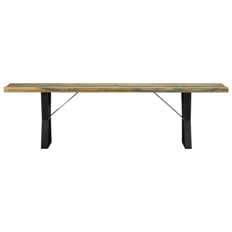vidaXL Banco de madera maciza reciclada 160 cm