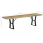 vidaXL Banco de madera maciza reciclada 160 cm vidaXL Banco de madera maciza reciclada 160 cm