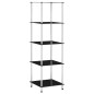 vidaXL Estantería 5 niveles cristal templado negro 40x40x130 cm vidaXL Estantería 5 niveles cristal templado negro 40x40x130 cm