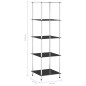 vidaXL Estantería 5 niveles cristal templado negro 40x40x130 cm vidaXL Estantería 5 niveles cristal templado negro 40x40x130 cm