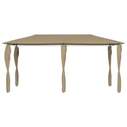 vidaXL Cenador con cubiertas de postes taupé 3x6x2,6 m 160 g/m²