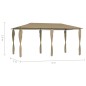 vidaXL Cenador con cubiertas de postes taupé 3x6x2,6 m 160 g/m² vidaXL Cenador con cubiertas de postes taupé 3x6x2,6 m 160 g/m²