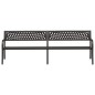 vidaXL Banco de jardín doble 246 cm acero negro vidaXL Banco de jardín doble 246 cm acero negro