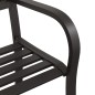 vidaXL Banco de jardín doble 246 cm acero negro vidaXL Banco de jardín doble 246 cm acero negro
