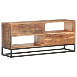 vidaXL Mueble para TV de madera maciza de acacia rugosa 120x30x50 cm