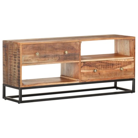 vidaXL Mueble para TV de madera maciza de acacia rugosa 120x30x50 cm