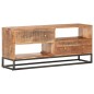 vidaXL Mueble para TV de madera maciza de acacia rugosa 120x30x50 cm