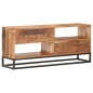 vidaXL Mueble para TV de madera maciza de acacia rugosa 120x30x50 cm