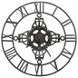 vidaXL Reloj de pared de metal plateado 78 cm vidaXL Reloj de pared de metal plateado 78 cm
