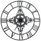 vidaXL Reloj de pared de metal plateado 78 cm vidaXL Reloj de pared de metal plateado 78 cm
